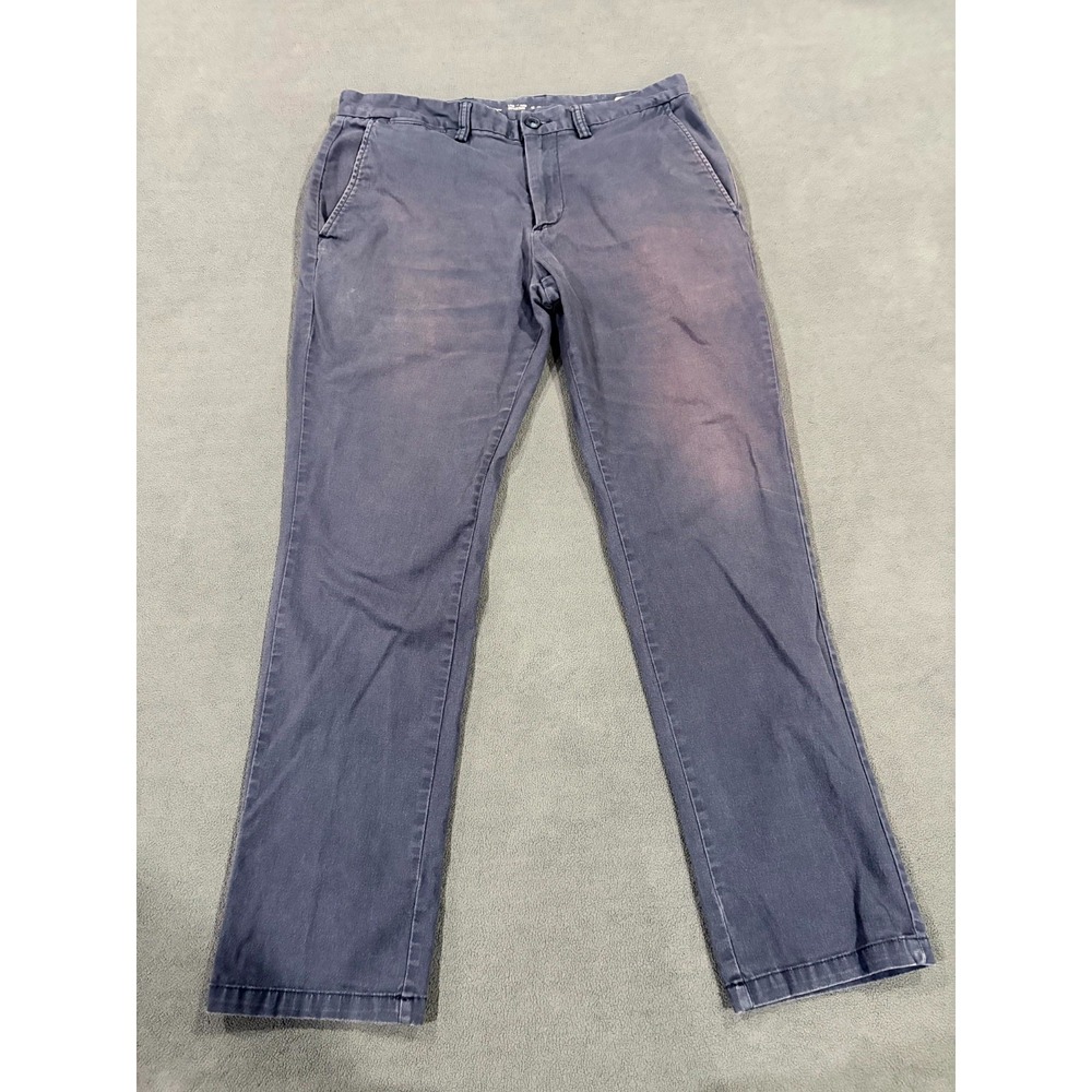 Old‎ Navy Chino Pants Mens 32x30 Gray Cotton Stretch Slim Fit Straight Leg